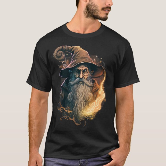 Camiseta Retro Magical Wizard Fantasy (Frente)