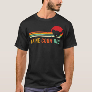 Camiseta Retro Maine Coon Pai Orgulhoso Gato Proprietário d