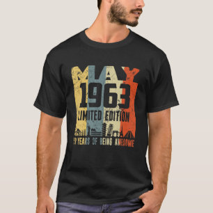 Camiseta Retro Maio 1963 Engraçado 59º Aniversário