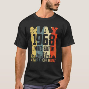 Camiseta Retro maio 1968 54º aniversário