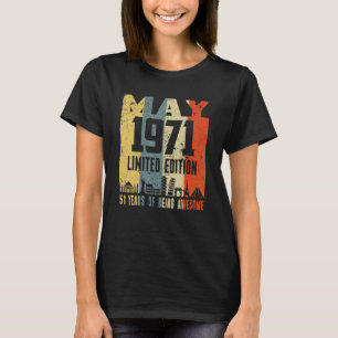 Camiseta Retro Maio 1971 51rua Aniversário