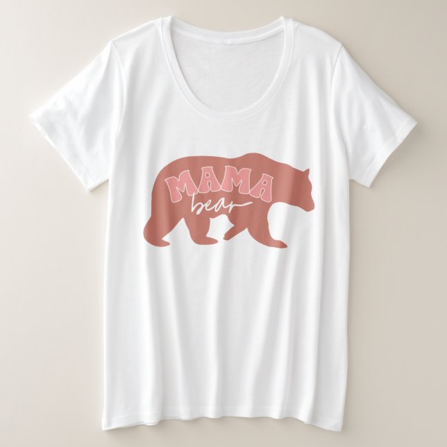 Camiseta Retro Mama Bear (Frente do Design)