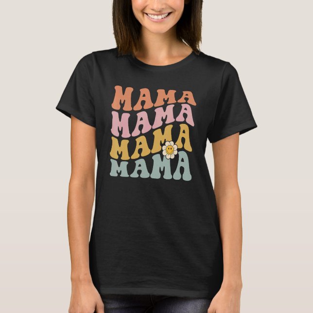 Camiseta Retro Mama Bonita para Nova Mãe (Frente)