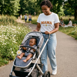 Camiseta Retro Mamãe Est 2026 Margarida