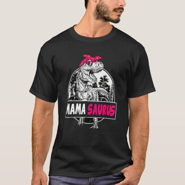 Camiseta Retro Mamasaurus Rex Dinosaur Mama Saurus Família  (Frente)