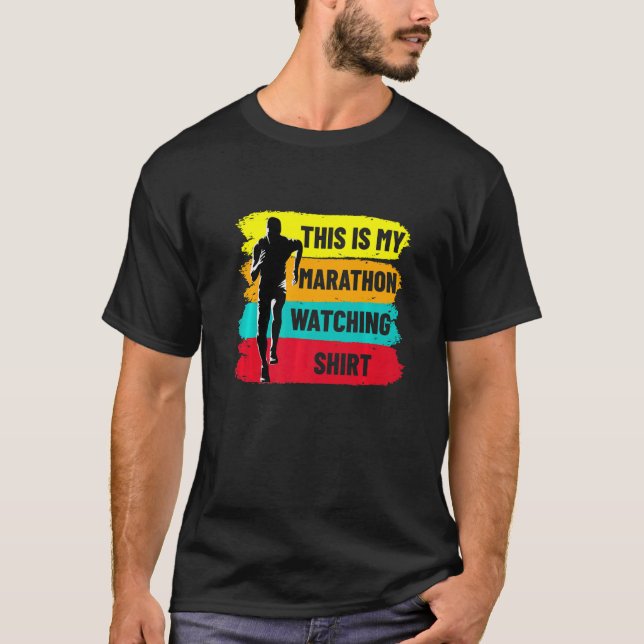 Camiseta Retro Marathoner Runner Running This Is My Maratho (Frente)