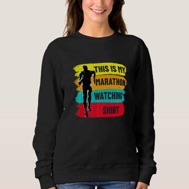 Camiseta Retro Marathoner Runner Running This Is My Maratho (Frente)
