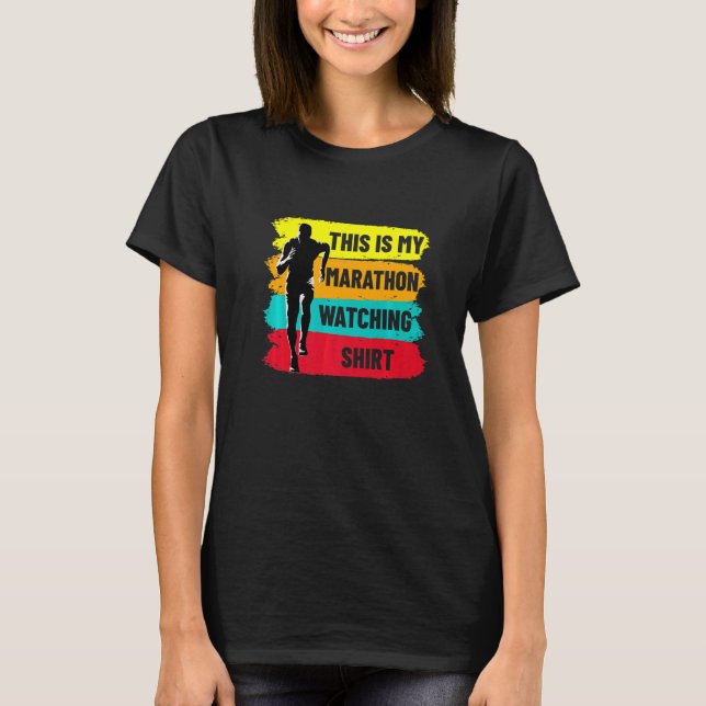 Camiseta Retro Marathoner Runner Running This Is My Maratho (Frente)