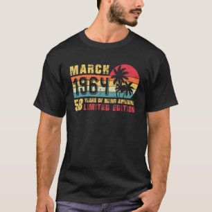 Camiseta Retro March 1964 58 Anos 58 Anos Dia B