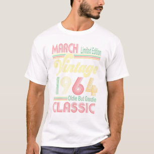 Camiseta Retro March 1964 Vintage Oldie but Goodie 57th Bir