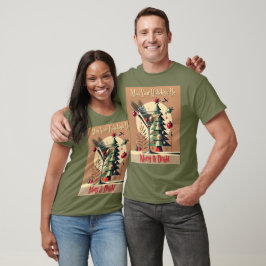 Camiseta Retro Martini de Natal da Jet Set dos Anos 50