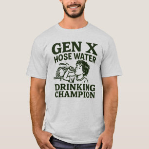 Camiseta Retrô masculino do campeão de água com mangueira G