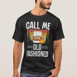 Camiseta Retro Me Chame De Vintagem De Uísque Com Moda Anti