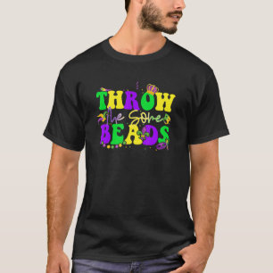 Camiseta Retro Me Joga Algumas Miçangas Mardi Gras Fat Terç