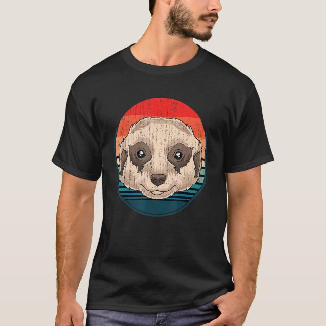 Camiseta Retro Meerkat (Frente)