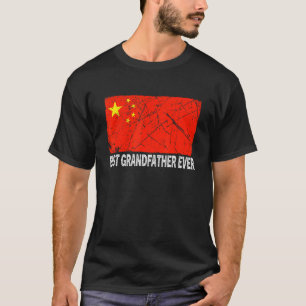 Camiseta Retrô Melhor Avô De Alguma China Bandeira Fat Vint
