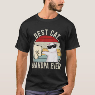 Camiseta Retrô Melhor Avô Gato Nunca Mais Engraçado Bump Av