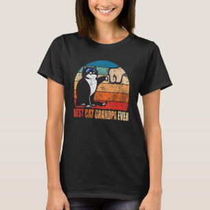 Camiseta Retrô Melhor Avô Gato Nunca Mais Engraçado Bump Av