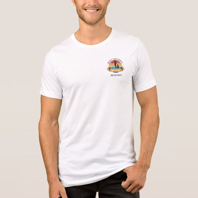 Camiseta Retro Melhor Avô Por Par Personalizado Golfer (Frente)