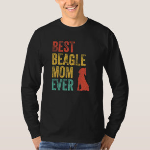 Camiseta Retrô Melhor Beagle Mãe Alguma Vez Mama Proprietár