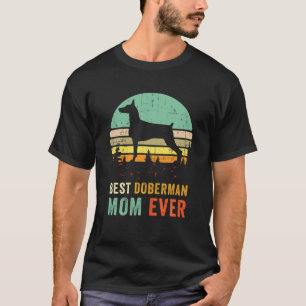 Camiseta Retro Melhor Doberman Mãe 70S Cão Vintage Mãe Pet