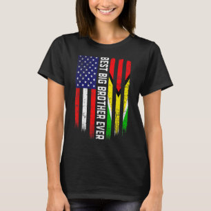 Camiseta Retrô Melhor Irmão Grande Já Americano Bandeira F