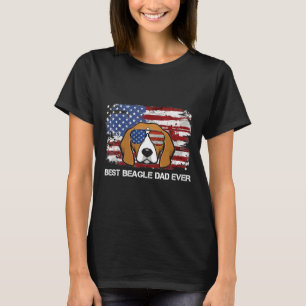 Camiseta Retrô Melhor Pai De Beagle Alguma Vez Vintage Cach