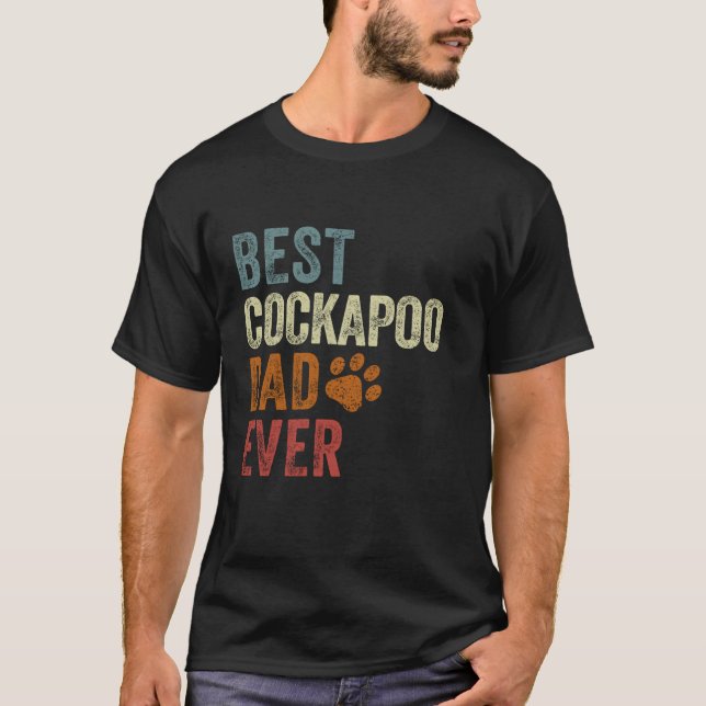 Camiseta Retro Melhor Pai De Cockapoo Já Coca-Cola Pai (Frente)