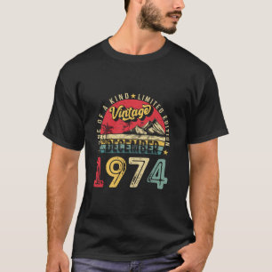 Camiseta Retro Men 50th Birthday Gift Vintage dezembro de 1
