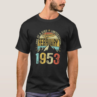Camiseta Retro Mens 70 Birthday 70 Anos Fantástico fevereir