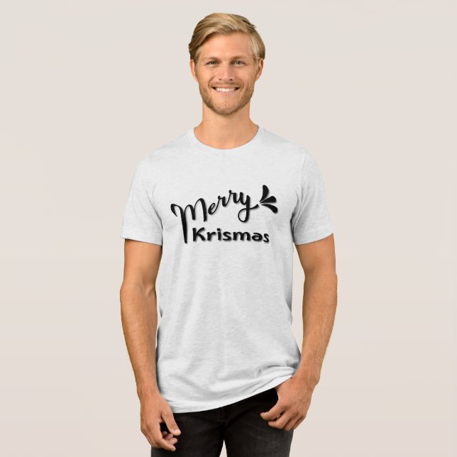 Camiseta Retro Merry Christmas Style (Frente Completa)