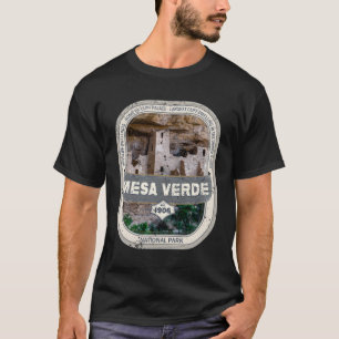 Camiseta Retro Mesa Verde Norte-Americano Parque Nacional C