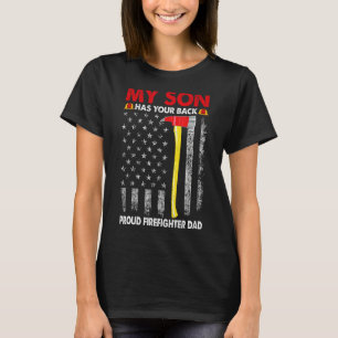 Camiseta Retro Meu Filho Tem Seu Pai De Bombeiro Orgulhoso