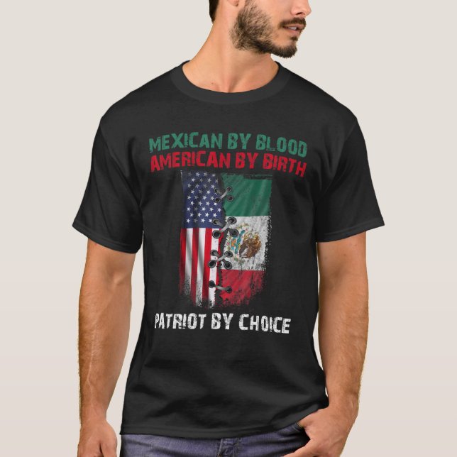Camiseta Retro Mexicano por Blood American Por Nascimento P (Frente)