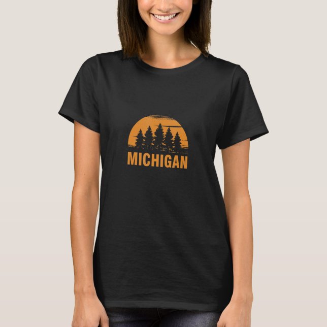 Camiseta Retro Michigan Forest (Frente)