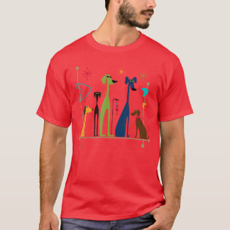 Camiseta Retro MidCentury Modern Dogs 50s 60s Style retro