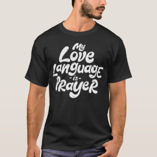 Camiseta Retro Minha Língua De Amor É Oração Jesus Christia