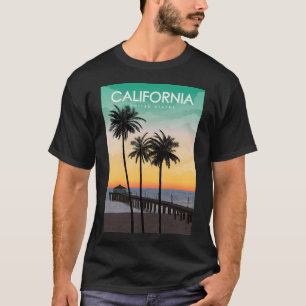 Camiseta Retro Minimal Vintage dos Estados Unidos da Califó