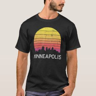 Camiseta Retro Minnesota Minneapolis Skyline Vintage Urban
