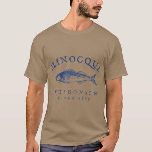 Camiseta Retro Minocqua Wisconsin Fishing