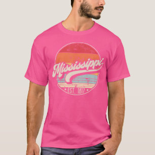 Camiseta Retro Mississippi Home State Ms Legal 70S Style Su