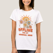 Camiseta Retro Modo Offline Era Meu Original Daisy