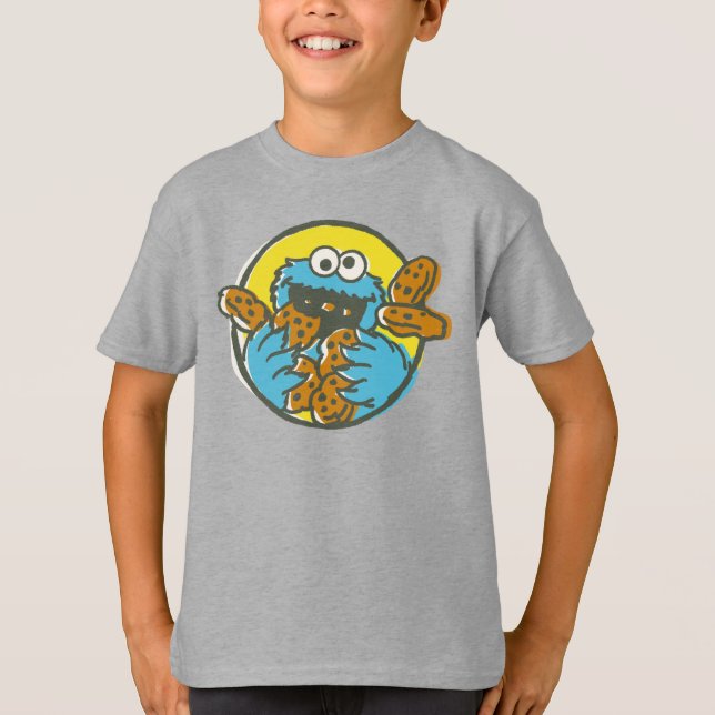 Camiseta Retro Monstro de Cookies (Frente)