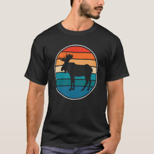 Camiseta Retro Moose Vintage Style Cute Moose