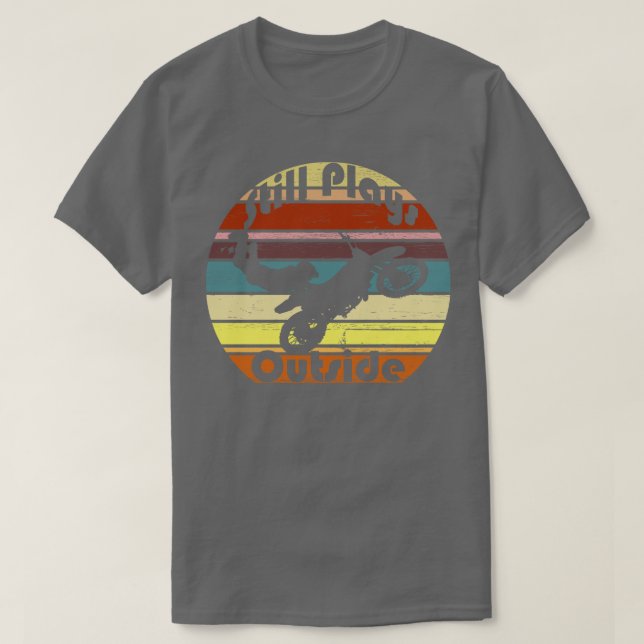 Camiseta Retro Motocross Dirt Bike (Frente do Design)