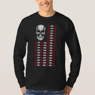 Camiseta Retro Motorcycle American Flag Motorbike Skull 4th