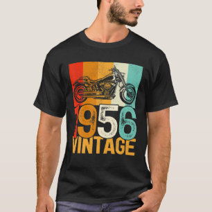 Camiseta Retro Motorcycle Vintage, 66 Anos De Idade, 1956