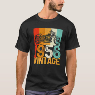 Camiseta Retro Motorcycle Vintage, 66 Anos De Idade, 1956