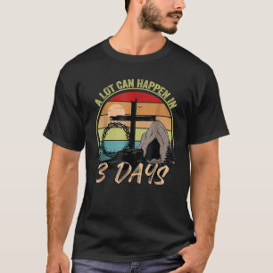 Camiseta Retrô Muita Coisa Pode Acontecer Em 3 Dias Jesus C