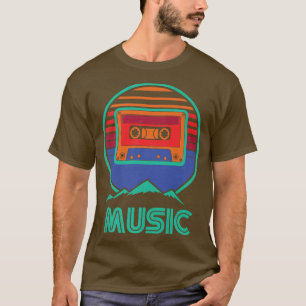 Camiseta Retro Music Cassette 70s, 80s Cantores Musicais Mu